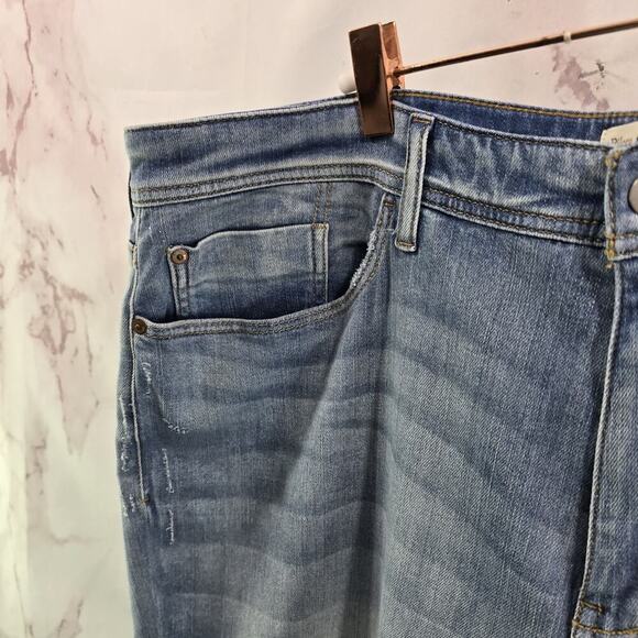 Anthropologie Jeans Womens 22 W High Rise Denim Pilcro Light Wash Crop Straight - Picture 2 of 11